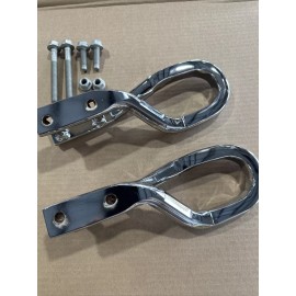 General Motors 2020-2024 GMC Sierra HD Front Chrome Tow Hooks 84513882 Genuine OEM GM