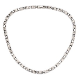 EnerMagiX EnerMagiX Titanium Magnetic Necklace for Men and Women, Pure Titanium Silver Necklace, 3500 Gauss Magnets,Fashion Magnetic Jewelry