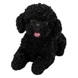 Oubia H24093-3 Looking Up Toy Poodle Black 6.5 x 3.3 x 4.3 inches (16.5 x 8 x 11 cm), Doll, Figurine, Figurine, Animal, Garden, Decorative, Realistic, Cute, Dog, Dog, Dog