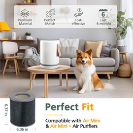1 Pack Air Mini PECO-HEPA Replacement Filters Compatible with Moleku-le Tri-Power Air Mini and Air Mini + Air Purifiers
