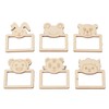 100pcs Wooden Cartoon Animal Photo Frame Decorative Hand Painting Photo