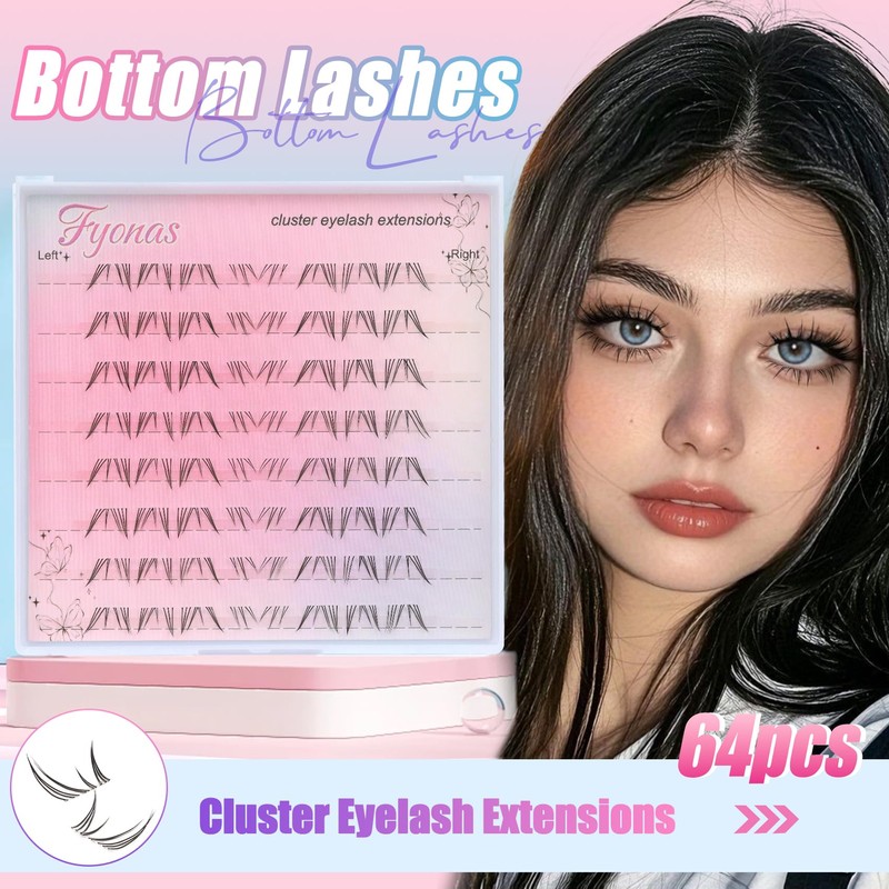 Bottom Lash Clusters Natural Eyelash Clusters Under Eye Lashes (Bottom02)
