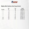 American Fishing Wire Mighty Mini Snap Swivels, Black, 170-Pound, 50-Piece