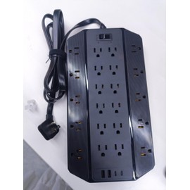 4000 Joules Surge Protector Power Strip, TESSAN 22 Outlets Charging Station with 4 USB Ports, Heavy Duty Power Strip, 10FT Extension Cord with Multiple Outlets, Office Desk Accessories, Black