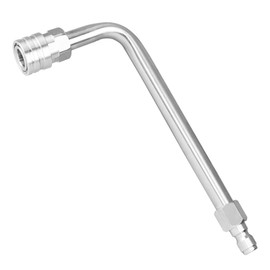 CHAVOR Pressure Washer Gutter Rod, 7 inch 90 Degree Curved Angled Stainless Steel Lance, Pressure Washer Gutter Cleaner Attachment with 1/4 Inch Quick Connect