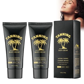 Tanning Body Cream – Selbstbräuner Lotion Mit Natürlichen & Organischen Inhaltsstoffen, Sonnenlose Bräunungscreme Für Männer & Frauen, Lang Anhaltende Bräune Für Alle Hauttypen (2 Stück)
