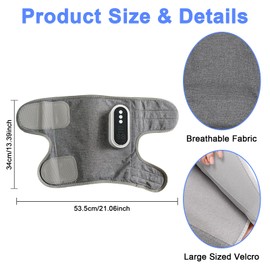 Wireless Leg Massager, Pressotherapy Leg Massager with 3 Speed Levels and Intensity & Heating, Against Pain and Blood Circulation, Leg Airbag Massager for Home Office