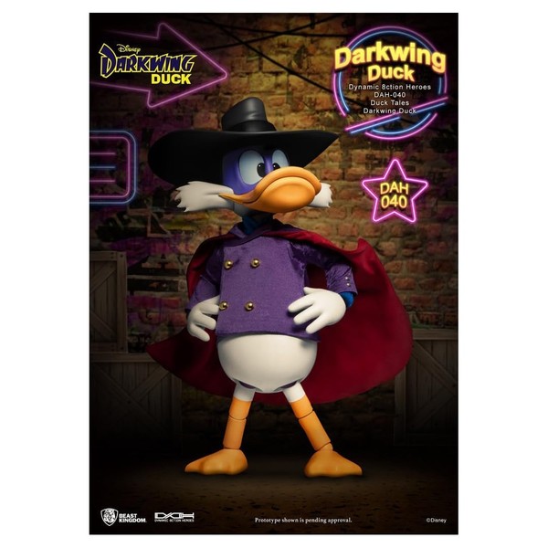 Beast Kingdom DuckTales: Darkwing Duck DAH-040 Dynamic 8ction Heros Action Figure, Multicolor