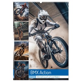 BMX Action (Wall Calendar 2026 DIN A2 High), CALVENDO Monthly Calendar
