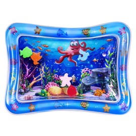 Aolso Tummy Time Mat, Inflatable Tummy Time Water Mat, Newborn Toys Play Mat Baby Playmat Sensory Toy, Baby Water Play Mat for Infants and Toddlers 3 Months and Above