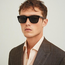 gesruny Polarized Sunglasses for Men Women - Black Retro Square Sun Glasses Driving Fishing UV400 Protection