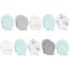 Hudson Baby baby girls Cotton Scratch Mittens, Gray Elephant, 0-6