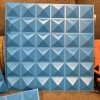 TnvFire 8 Pack Pyramid Acoustic Sound Diffuser Panel Blue PVC