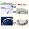 Milacolato 925 Sterling Silver Hoop Earrings for Women 18K White