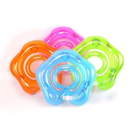 Plum Blossom Inflatable Baby Swimming Neck Ring for Newborn Learning Free Size/Free Size Thickened and Upgraded (Green) 20ea