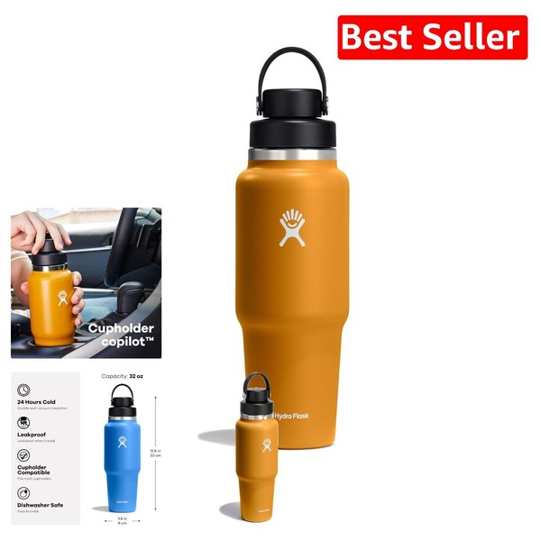 Fossil Brown Vacuum Insulated Water Bottle with Flex Chug Cap