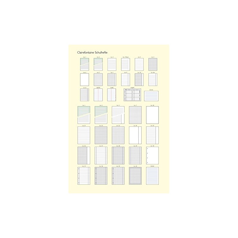 Clairefontaine A5 Lined Paper, Premium, 1 331551 °C Notebook School