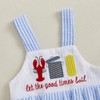 Afunbaby Newborn Baby Boy Girl Clothes Crawfish Outfit Suspender Overall
