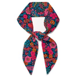 Liberty London Scarf - Choose Length - Ciara Magenta Floral Skinny Scarf, Tie Headband, Handbag/Purse flair - Silky Tana Lawn Cotton