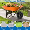 4.80/4.00-8" Flat Free Wheelbarrow Tire and Wheel, 14.5" Universal Fit