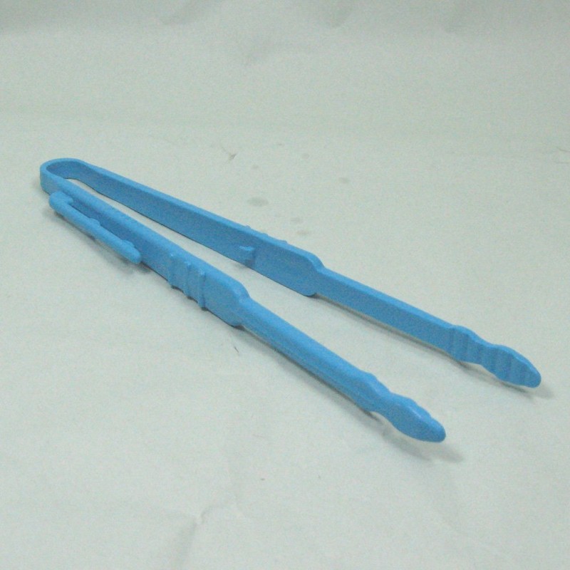 Tanabe Hardware Snack Tongs, Aqua Blue 1627