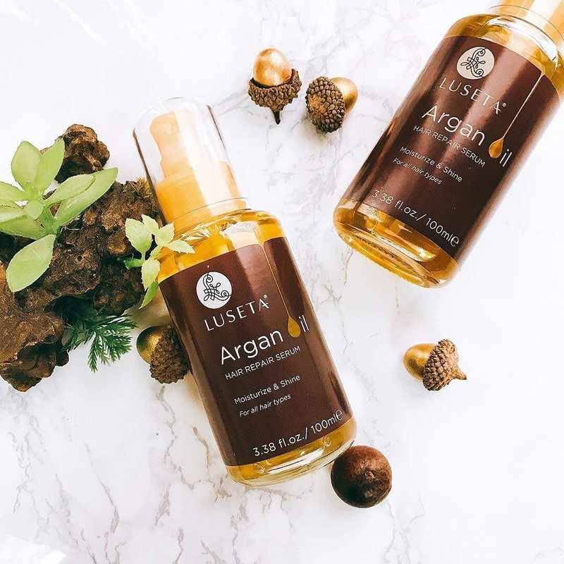 LUSETA ARGAN OIL HAIR REPAIR SERUM MOISTURIZE & SHINE COLOR