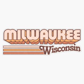 Milwaukee, Wi | City Stripes Vinyl Waterproof Sticker Decal Car Laptop Wall Window Bumper Sticker 5"