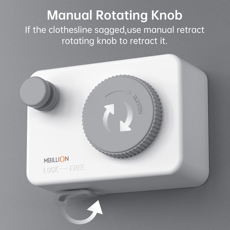 Mbillion Retractable Clothesline 13.8Ft Heavy Duty Clothes Drying Laundry Line