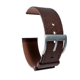 MONTREUX 20mm Luxury Ultra-Thin French Epsom Leather Straps - Non-Stiff, Pliable Luxury Quick Release Leather Watch Straps (Dark Brown)