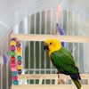 Sosoport Bird Swing Toy Wooden Bead Bridge Large Parrot Swing