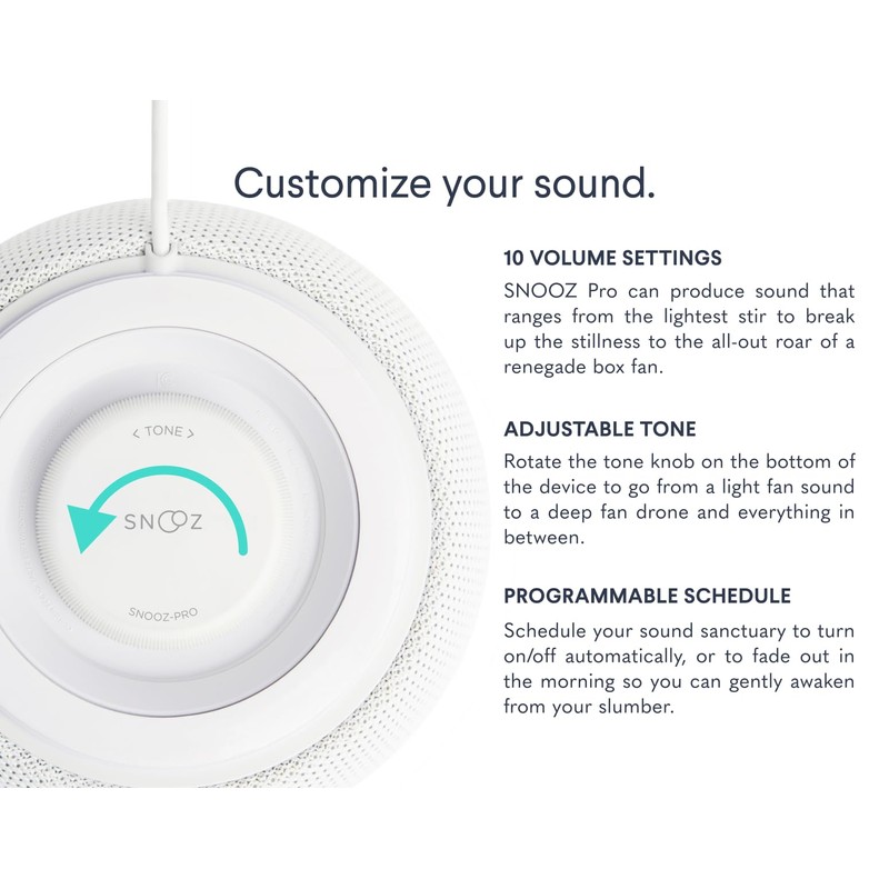 SNOOZ Pro - Smart White Noise Machine & Travel Case