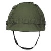 MFH Plastic Helmet with Woodland Camo Cloth Cover