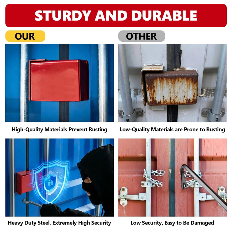 TULMTT Upgrate Shipping Container Lock Box, Shipping Container Door Lock