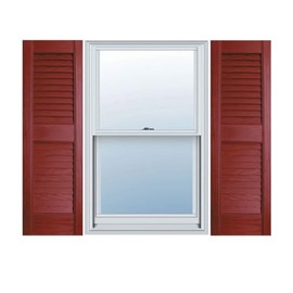 BUILDER'S CHOICE EVL12028CB Shutters, 12" x 28", Cranberry