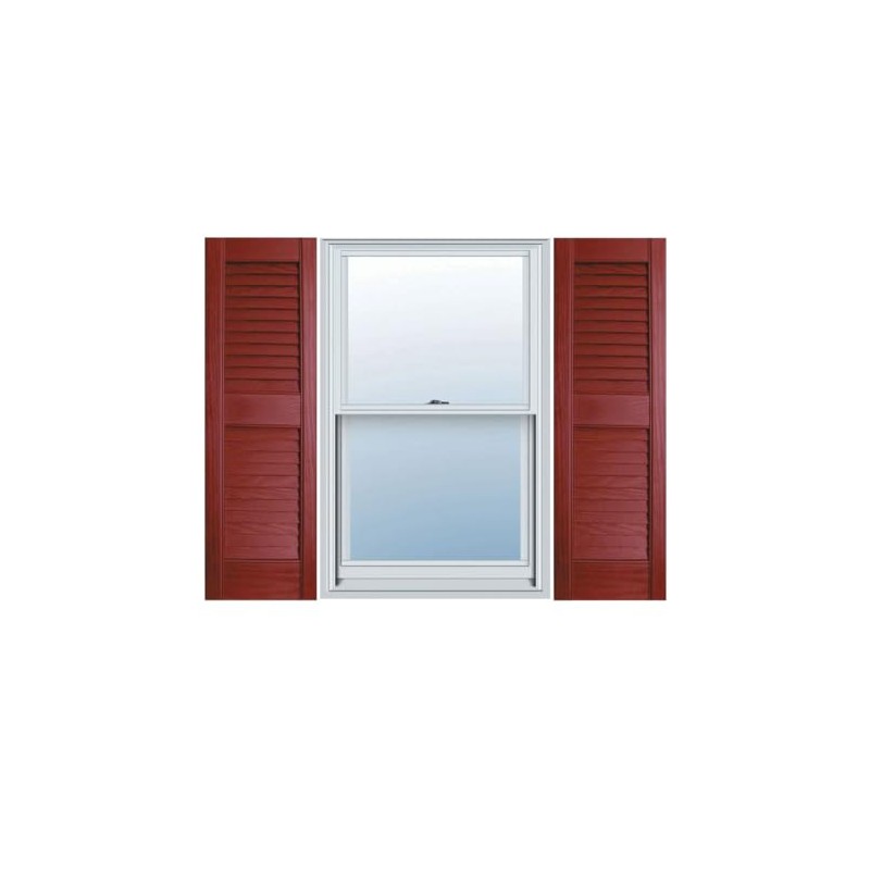 BUILDER'S CHOICE EVL12028CB Shutters, 12" x 28", Cranberry