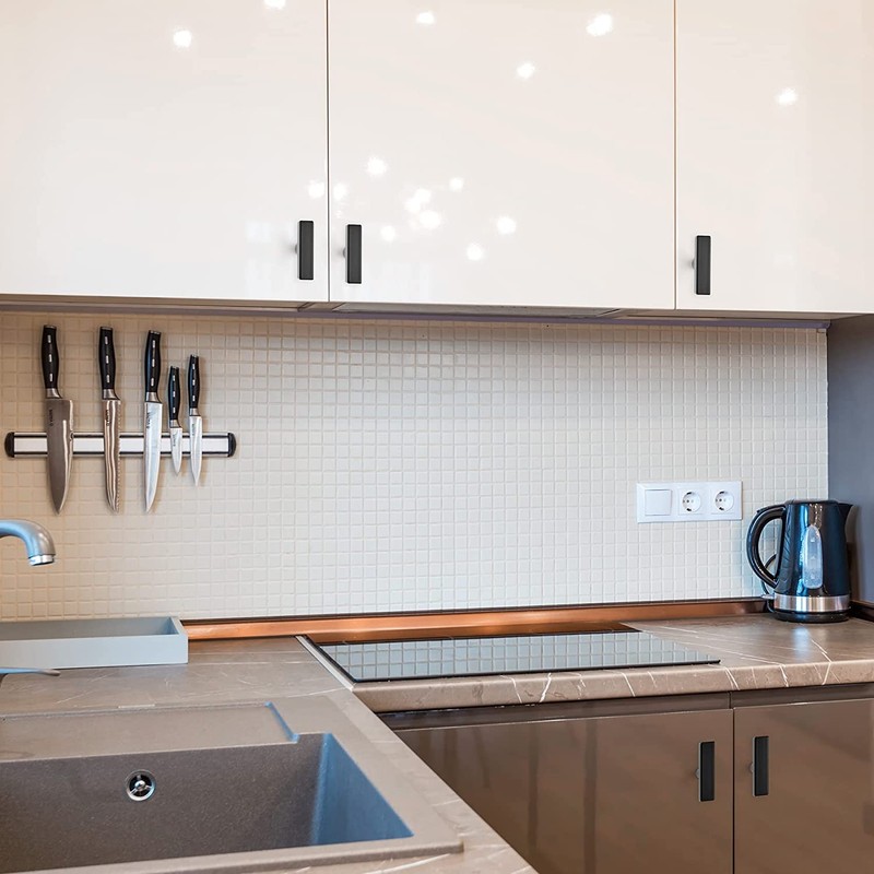 Ravinte 30 Pack Black Square Bar Cabinet Knobs 2 Inch