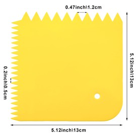 6 PACK Adhesive Spreader, Notched Glue Applicator Kits, Plastic Trowel, Reusable Hardwood Flooring Spreader for Applying Glue Epoxy Resin Putty Plastic Notch Trowel