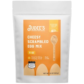Judee's Gluten Free Cheesy Scrambled Egg Mix, 11oz, Non-GMO, Gluten-Free and Nut-Free Camping Food Essentials, Backpacking Eggs Ideal for Hiking, Camping, and Emergency Preparations, Made in the USA