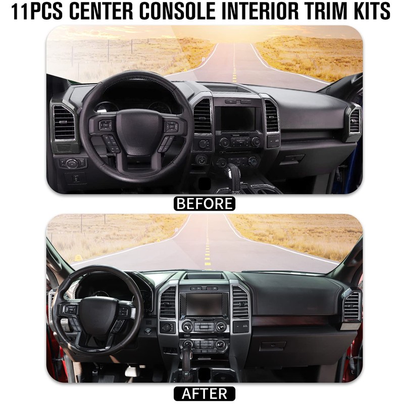Jimen Compatible with Ford F150 2015-2020, 11PCS Interior Trim Kits