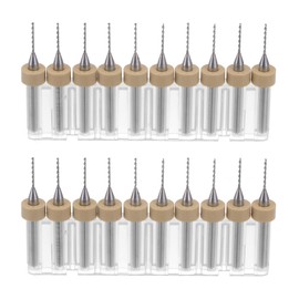 sourcing map PCB Drill Bits 0.8mm Tungsten Carbide Rotary Tool Jewelry CNC Engraving Print Circuit Board Micro Drill Bits 1/8 Inch Shank 2 Set (20 Pcs)