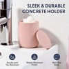 MaisoNovo Cement Bathroom Toothbrush Holder Set – Qtip Holder, Cotton