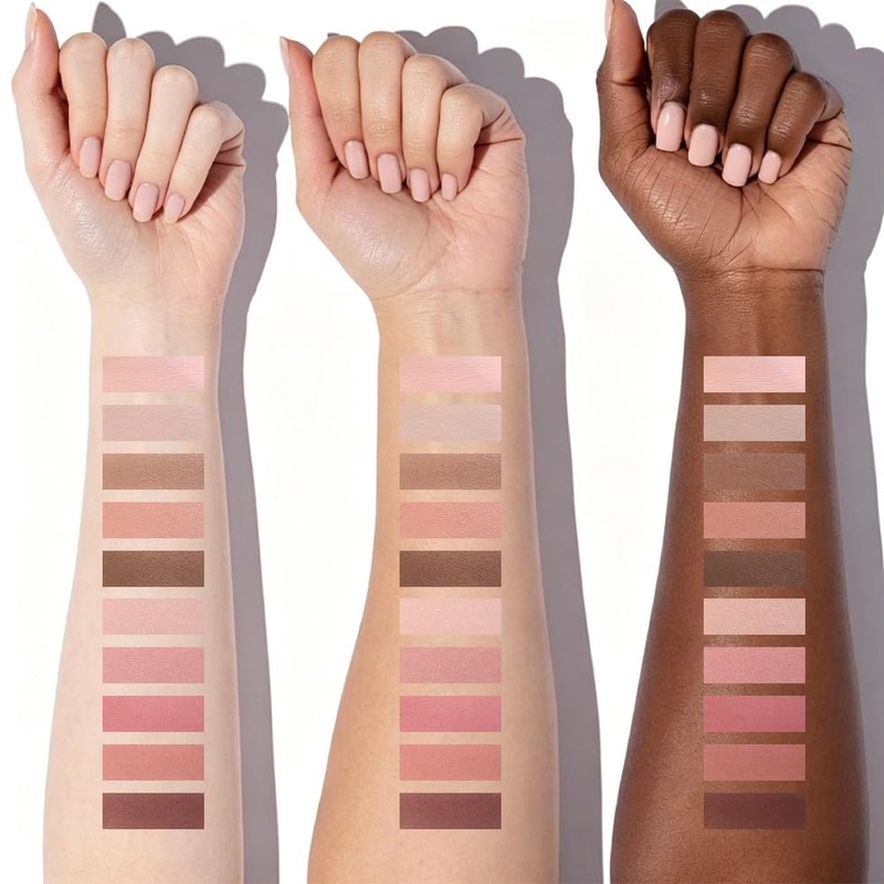 10 Eyeshadow Palette, Neutral Nude Pink Matte Eye shadow Makeup,06