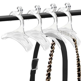 Besser Purse Hanger Organizer 4 Pcs,Purse Organizer for Closet, Acrylic Purse Handbags Organizer,Protecting Bag Shape and Organizing Space(White)