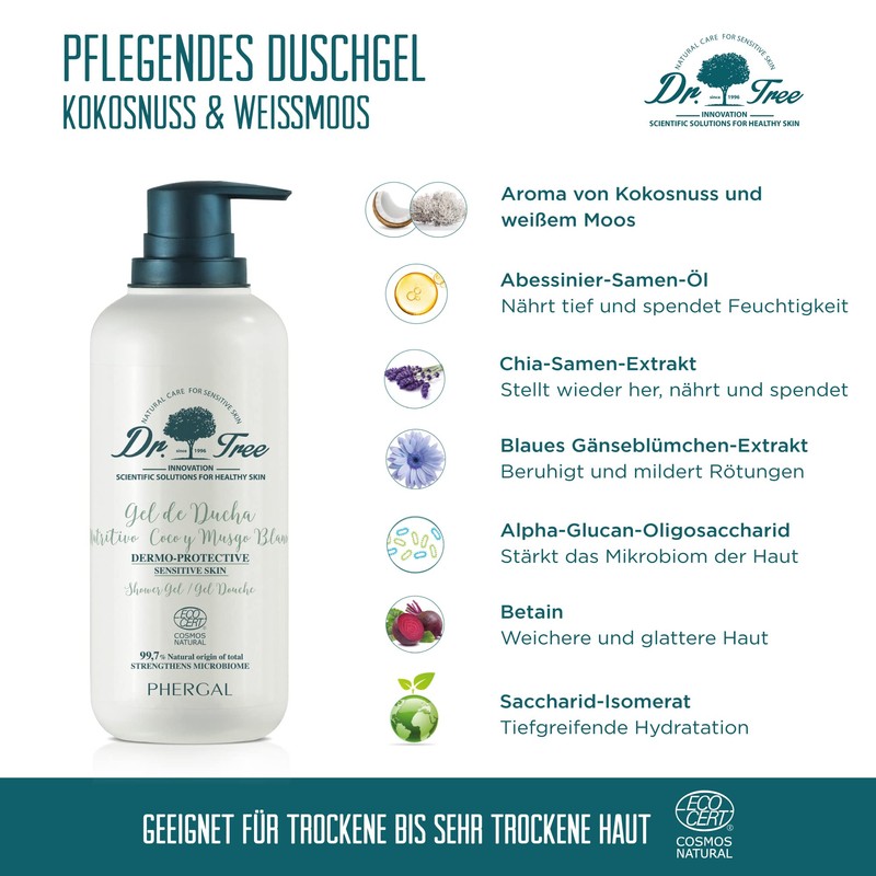 Dr. Tree Skin-nourishing and protective shower gel, suitable for sensitive