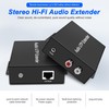 XMSJSIY RCA Extender Audio Balun 3.5mm/RCA Stereo Audio Over Ethernet