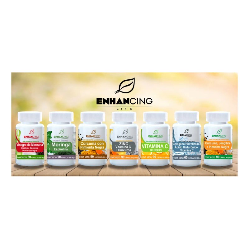 Suplemento Cápsula Enhancing Life Cardo Mariano Diente Leon 600mg