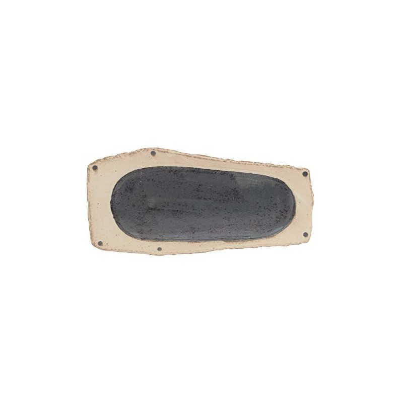 (Outlet Included) 和食 Charger Japanese Black Deformation Length Dishes