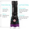 AHOME V30 UV 385-395nm Blacklight Flashlight [USB Rechargeable] Black Light