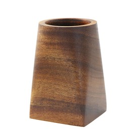 Boerni Walnut Wood Pen Holder,Simple Polygon Wooden Pencil Holder Cup Pen Container Holder Pen Pot Organizer Makeup Brush Holder for Kid Student Desk Office Library School Stationery Gift (Circular)