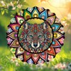 Hanging Wolf Wind Spinner for Outdoor Indoor 3D Stainless Steel